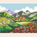 Алмазная вышивка камнями АЛМАЗНАЯ ЖИВОПИСЬ «Красота гор» 
