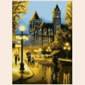 Алмазная вышивка камнями АЛМАЗНАЯ ЖИВОПИСЬ «Сумерки города»
