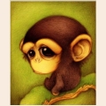 Алмазная вышивка камнями АЛМАЗНАЯ ЖИВОПИСЬ «Обезьянка»