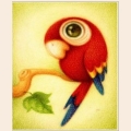 Алмазная вышивка камнями АЛМАЗНАЯ ЖИВОПИСЬ «Красный попугай»