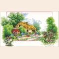 Алмазная вышивка камнями АЛМАЗНАЯ ЖИВОПИСЬ «Весенний домик» 