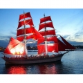 Алмазная вышивка квадратными камнями ГРАННИ «Санкт-Петербург Алые Паруса» 