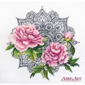 Набор для вышивания нитками АБРИС АРТ "Кружевные пионы"