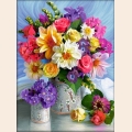 Алмазная вышивка камнями АЛМАЗНАЯ ЖИВОПИСЬ "Яркий букет"