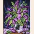 Алмазная вышивка камнями АЛМАЗНАЯ ЖИВОПИСЬ "Роскошная сирень"