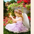 Алмазная вышивка камнями АЛМАЗНАЯ ЖИВОПИСЬ "Ангел в саду"