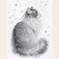 Набор для вышивания нитками РИОЛИС "Снежный Мяу"