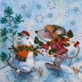 Набор для вышивания бисером АБРИС АРТ "Снежный друг"