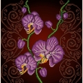 Схема для вышивания бисером БОЖЬЯ КОРОВКА "Орхидея фиолетовая"