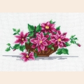 Набор для вышивания нитками СДЕЛАЙ СВОИМИ РУКАМИ "Клематисы"