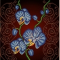 Схема для вышивания бисером БОЖЬЯ КОРОВКА "Орхидея голубая"