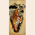 Алмазная вышивка камнями АЛМАЗНАЯ ЖИВОПИСЬ "Пергамент с тигром"