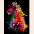 Алмазная вышивка камнями АЛМАЗНАЯ ЖИВОПИСЬ "Яркий тигр"