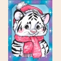 Алмазная вышивка камнями АЛМАЗНАЯ ЖИВОПИСЬ "Белый тигренок"