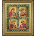 Набор для вышивания бисером КАРТИНЫ БИСЕРОМ "Четырехчастная Икона Пресвятой Богородицы"
