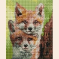 Набор для вышивания алмазными камнями БЕЛОСНЕЖКА "Лисята"