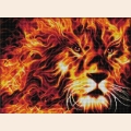 Алмазная вышивка камнями АЛМАЗНАЯ ЖИВОПИСЬ "Огненный лев"
