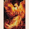 Алмазная вышивка камнями АЛМАЗНАЯ ЖИВОПИСЬ "Огненный феникс"