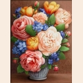 Алмазная вышивка камнями АЛМАЗНАЯ ЖИВОПИСЬ "Ретро букет"
