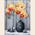 Алмазная вышивка камнями АЛМАЗНАЯ ЖИВОПИСЬ "Орхидея на мраморе"