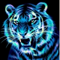 Алмазная вышивка камнями АЛМАЗНАЯ ЖИВОПИСЬ "Неоновый тигр"