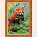 Набор для вышивания нитками РИОЛИС "Красная панда" 21х30 см