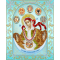 Схема для вышивания бисером А-СТРОЧКА "Богородица Слободская Царица Козацкая" (серебро)