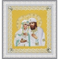 Набор для вышивания бисером КАРТИНЫ БИСЕРОМ "Св. Петр и Феврония" (ажур) золото