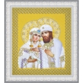 Набор для вышивания бисером КАРТИНЫ БИСЕРОМ "Св. Петр и Феврония" (жемчуг) золото 