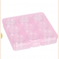 Коробка пластик для шв. принадл. пластик OM-086-057, розовый\прозрачный