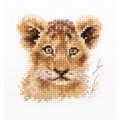Набор для вышивания нитками АЛИСА "Животные в портретах. Львенок" 