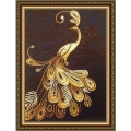 Набор для вышивания бусинами RK Larkes "Золотой Павлин" 