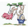 Набор для вышивания нитками "Сделай своими руками" "Зайки. Первое свидание" 