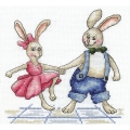 Набор для вышивания нитками "Сделай своими руками" "Зайки. Рок-н-ролл" 