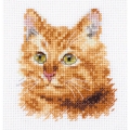 Набор для вышивания нитками АЛИСА "Животные в портретах. Рыжий кот" 