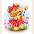 Схема для вышивания бисером МАТРЕНИН ПОСАД 22х25 "Мишка Дева"