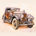 Схема для вышивания бисером МАТРЕНИН ПОСАД 28х34 "Винтажное авто"