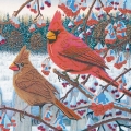 Схема для вышивания бисером АБРИС АРТ "Свиристель на рябине" 