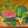 Схема для вышивания бисером АБРИС АРТ "Спелый арбуз" 