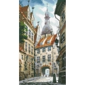 Алмазная мозаика ПАУТИНКА "Рижская улочка" 