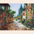 Набор для вышивания бисером АБРИС АРТ "Приморская улочка" 30х24 см