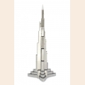 Объемная металлическая 3D модель Burj Khalifa 5,5х5,5х15,3см