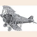Объемная металлическая 3D модель Fokker D.VII 6,6х6,4х3,2см