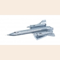 Объемная металлическая 3D модель SR-71 Blackbird 10,2х5,2х3,5см