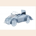 Объемная металлическая 3D модель ATV Buggy 8,5х3,8х3,4см