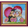 Набор для вышивания с магнитом АБРИС АРТ "Влюблённые овечки-2"