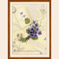 Набор для вышивания нитками РИОЛИС "Письма о любви. Фиалки"