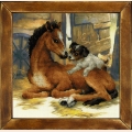 Набор для вышивания нитками РИОЛИС "Жеребенок и щенок"