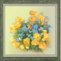 Набор для вышивания нитками РИОЛИС "Купавки. Гладь"