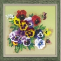 Набор для вышивания нитками РИОЛИС "Анютины глазки. Гладь"
